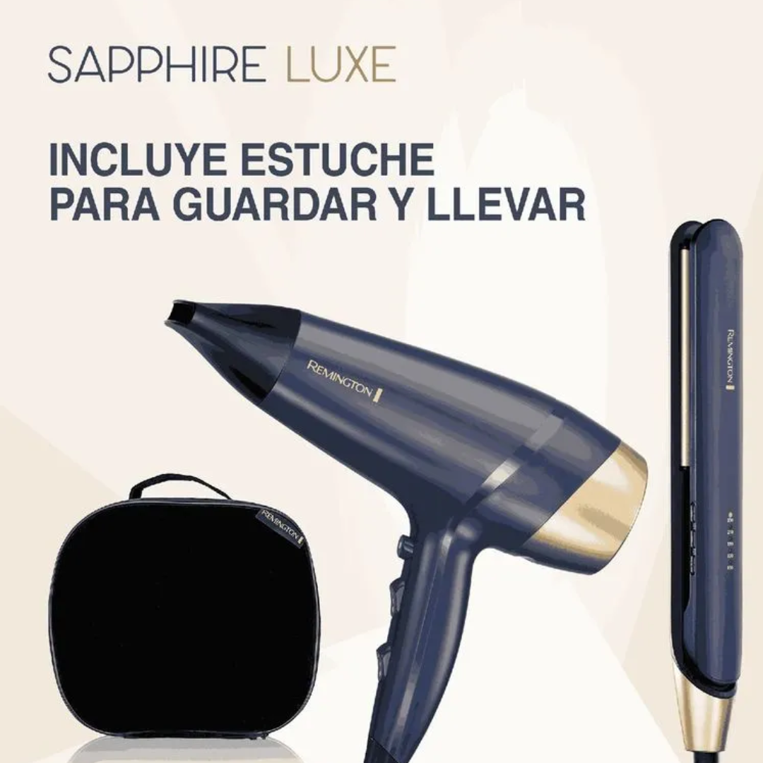 Combo Alisadora + Secadora de Cabello Sapphire Luxe
