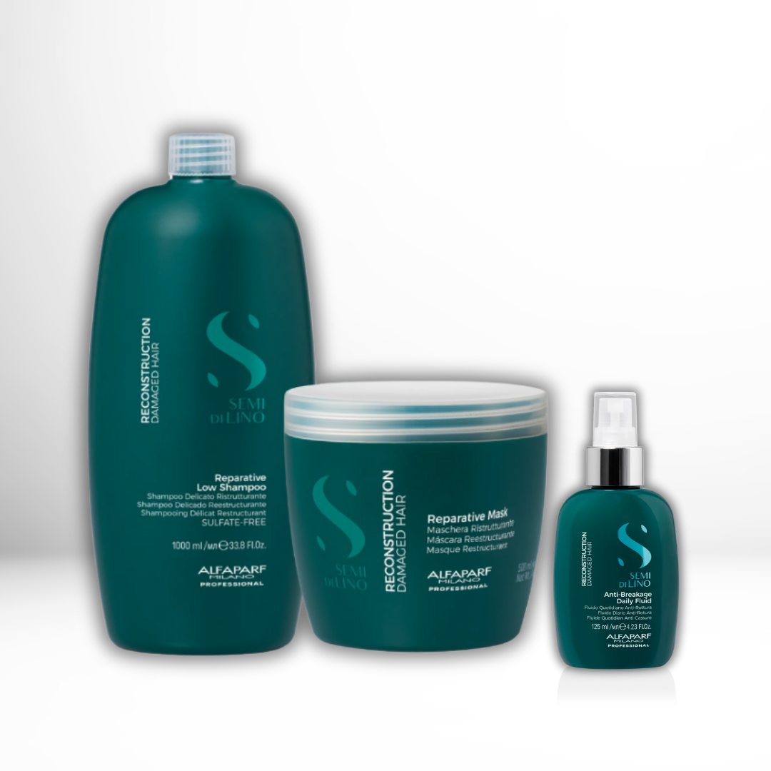 Pack Alfaparf Reparative-Shampoo 1000ml + Mask 500 ml +Anti-breakage Fluid 125 ml