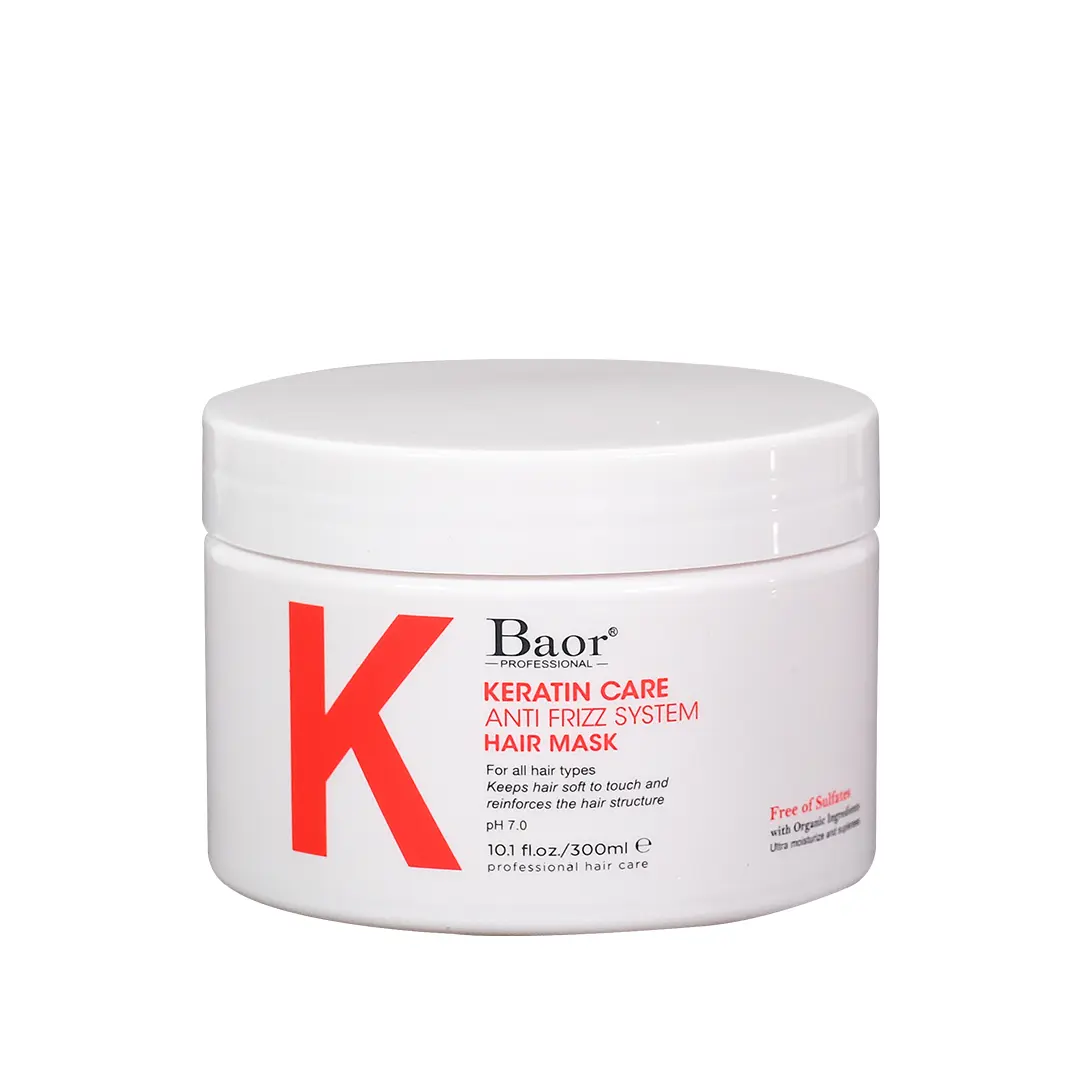 mascarilla-baor-keratin-care-sin-sal-post-alisado Mascarilla intensiva Baor Keratin Care para prolongar alisados, reparar el cabello y eliminar el frizz en cabellos lisos o tratados.