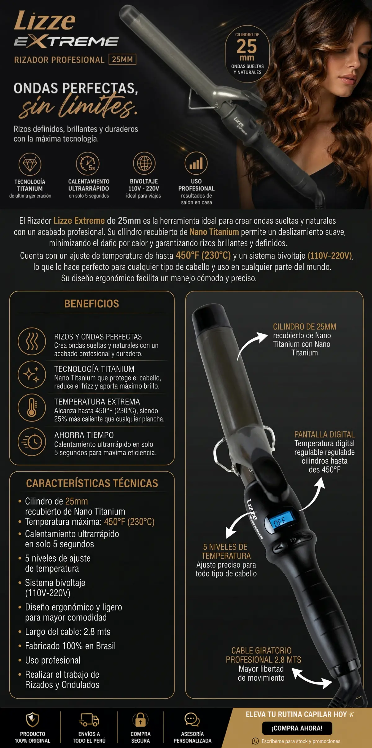 Lizze Extreme Rizador Profesional